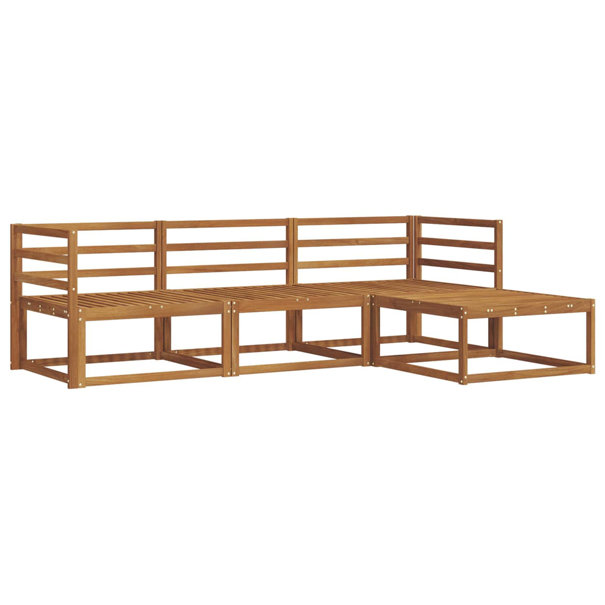vidaXL Outdoor Sofa Set 4 pcs Natural Solid Acacia Wood 2