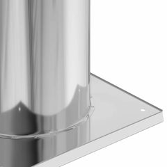 vidaXL Chimney Head Extension Silver 24 x 24 x 50 cm Stainless Steel 4