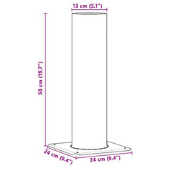 vidaXL Chimney Head Extension Silver 24 x 24 x 50 cm Stainless Steel 6