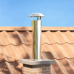 vidaXL Chimney Head Extension Silver 26 x 26 x 50 cm Stainless Steel 1
