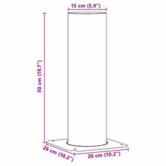 vidaXL Chimney Head Extension Silver 26 x 26 x 50 cm Stainless Steel 6