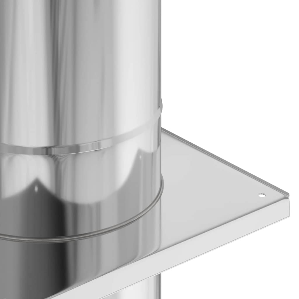 vidaXL Chimney Extension Silver 25 x 25 x 65 cm Stainless Steel 5