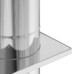 vidaXL Chimney Extension Silver 25 x 25 x 65 cm Stainless Steel 5