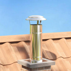 vidaXL Chimney Extension Silver 25 x 25 x 65 cm Stainless Steel 1