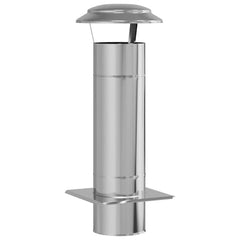 vidaXL Chimney Extension Silver 25 x 25 x 65 cm Stainless Steel 2