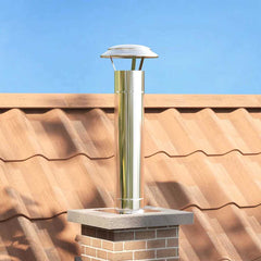 vidaXL Chimney Extension Silver 25 x 25 x 82 cm Stainless Steel 1