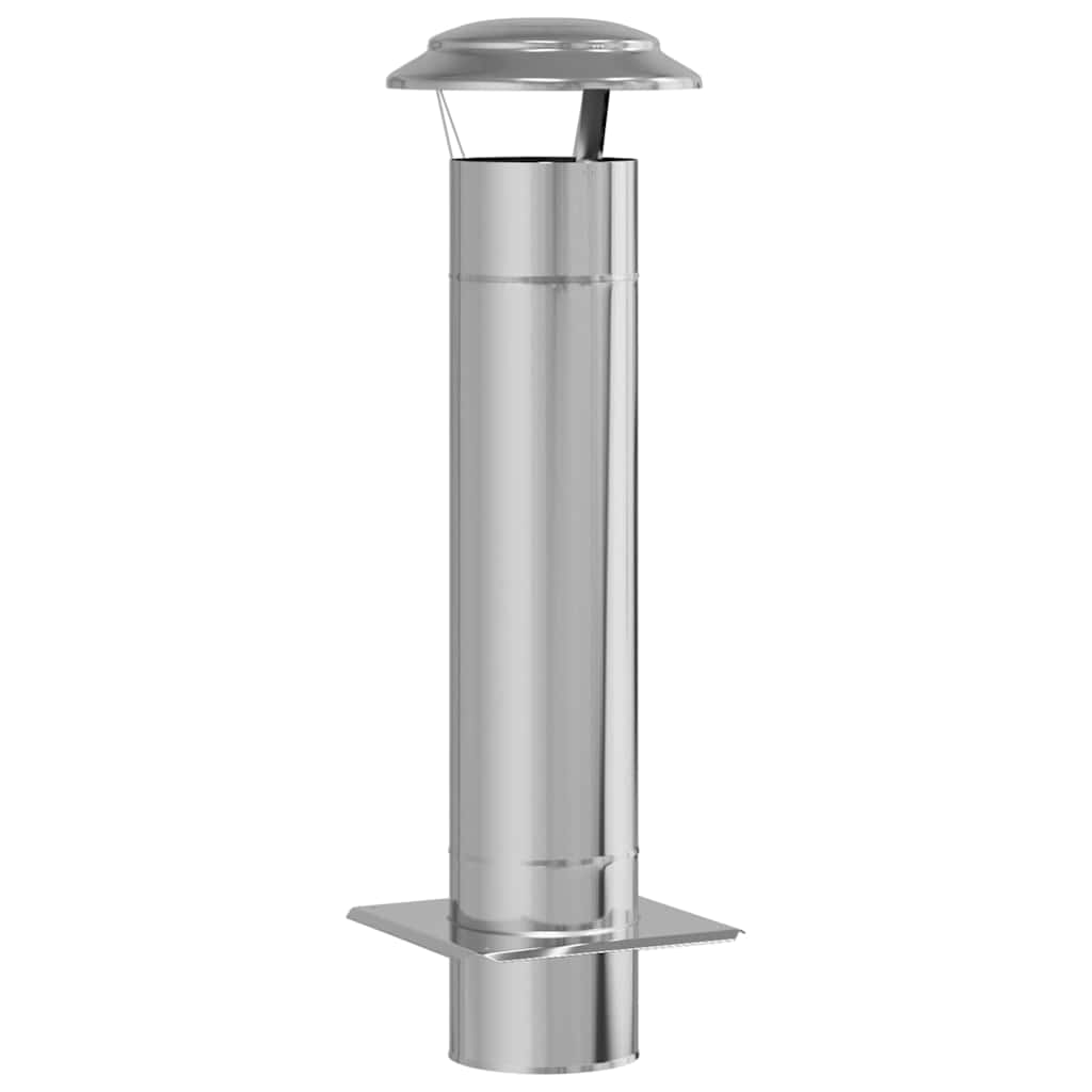 vidaXL Chimney Extension Silver 25 x 25 x 82 cm Stainless Steel 2
