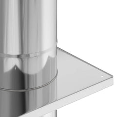 vidaXL Chimney Extension Silver 25 x 25 x 82 cm Stainless Steel 5