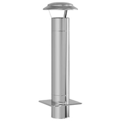 vidaXL Chimney Extension Silver 25 x 25 x 82 cm Stainless Steel 2