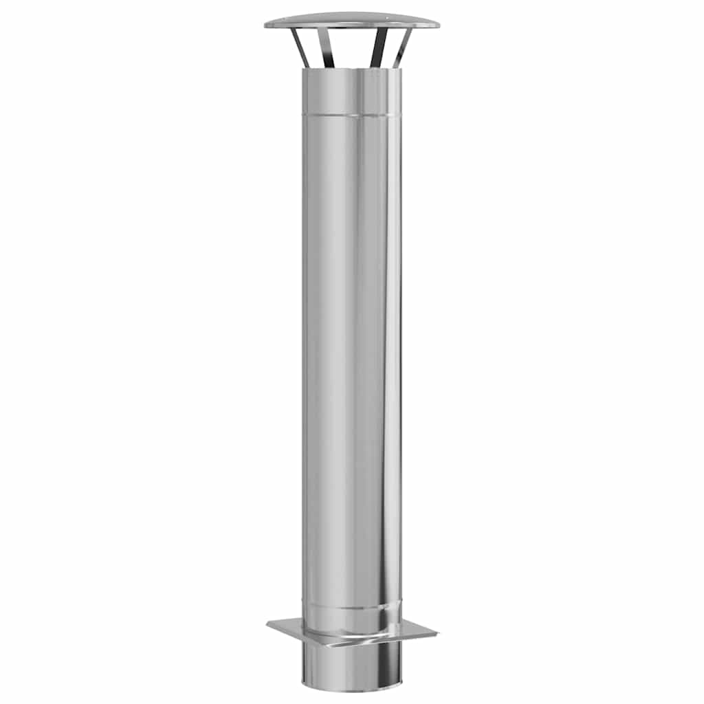 Chimney Extension Silver 25 x 25 x 132 cm Stainless steel Ø 20 cm