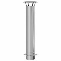 Chimney Extension Silver 25 x 25 x 132 cm Stainless steel Ø 20 cm
