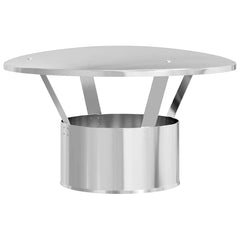vidaXL Rain Cover Chimney Silver 35 x 35 x 20 cm Stainless Steel 2