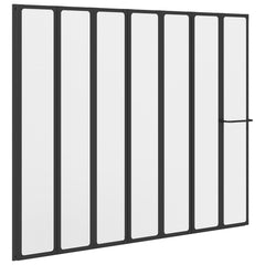 Shower Screen Folding 168 x 140 cm Aluminium Black Water drop