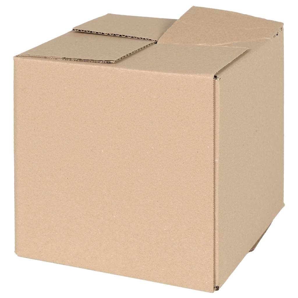 vidaXL Folding Box 50 pcs Natural 20 x 20 x 20 cm Cardboard 1