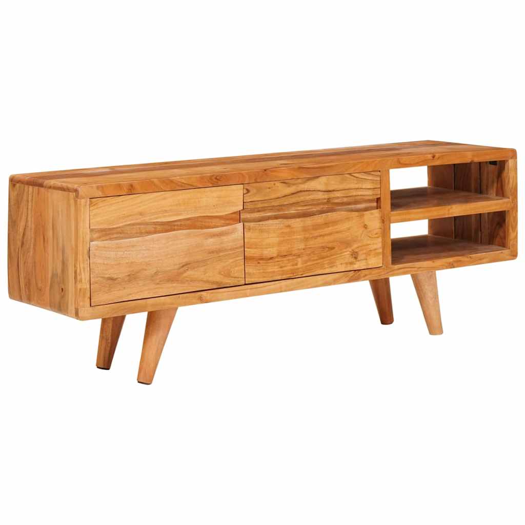 vidaXL TV Cabinet with Shelf Brown 110 x 30 x 40 cm Solid Acacia Wood 1