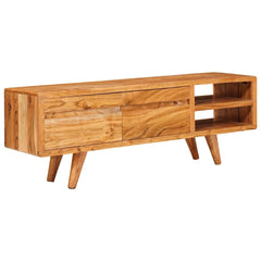 vidaXL TV Cabinet with Shelf Brown 110 x 30 x 40 cm Solid Acacia Wood 2