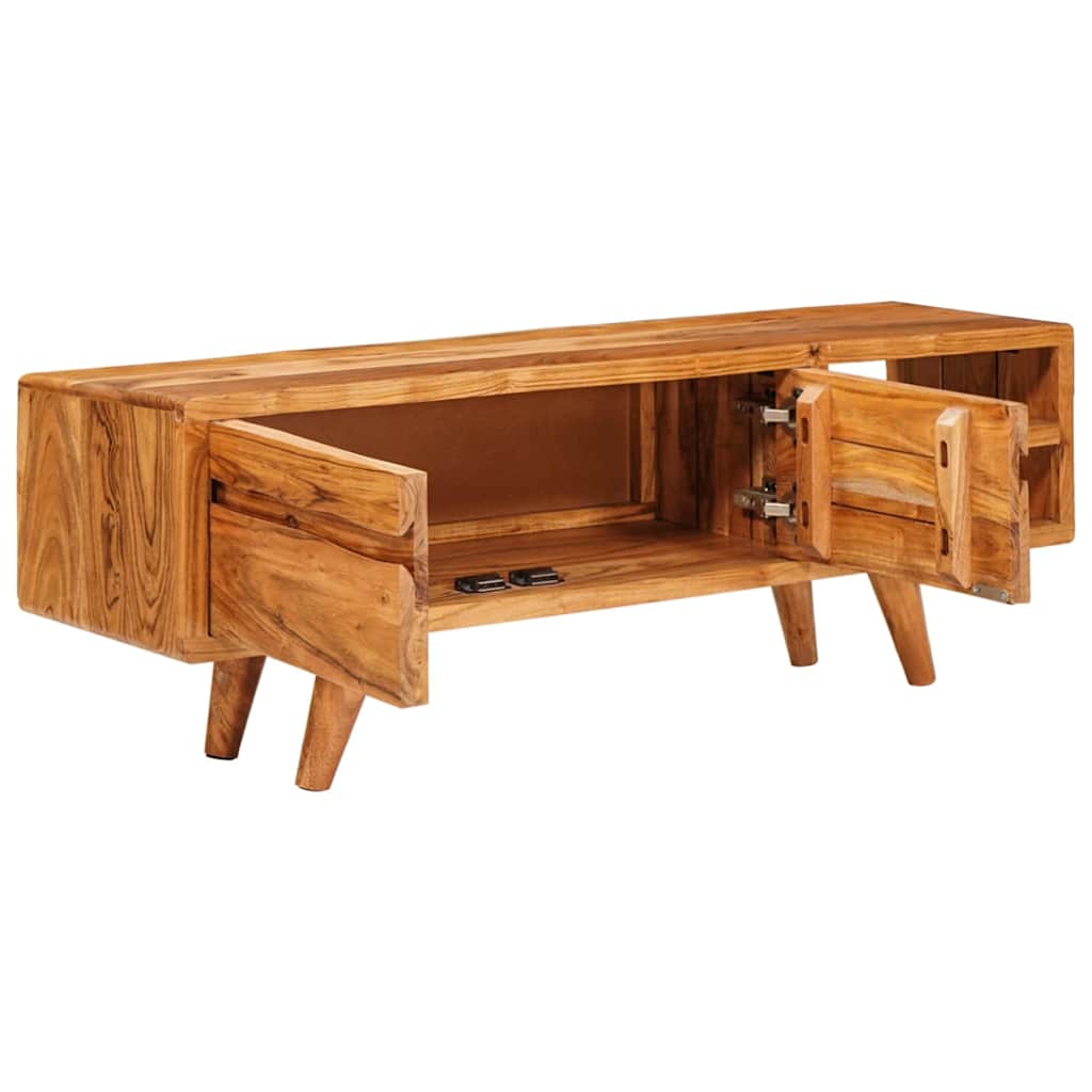 vidaXL TV Cabinet with Shelf Brown 110 x 30 x 40 cm Solid Acacia Wood 4
