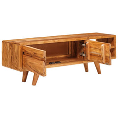 vidaXL TV Cabinet with Shelf Brown 110 x 30 x 40 cm Solid Acacia Wood 4