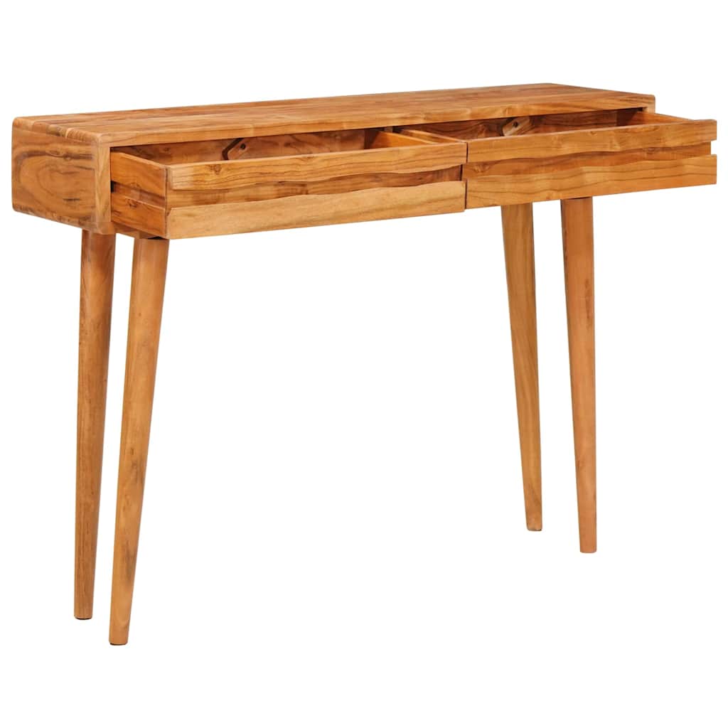 vidaXL Console Table Brown 110 x 30 x 80 cm Solid Acacia Wood 4