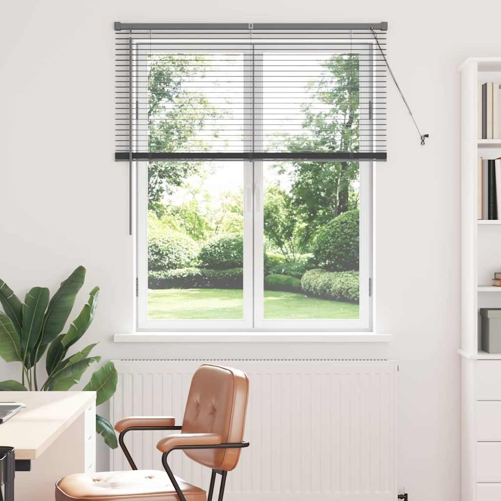 vidaXL Venetian Blinds Dark Grey 130 x 115 cm Aluminium 1