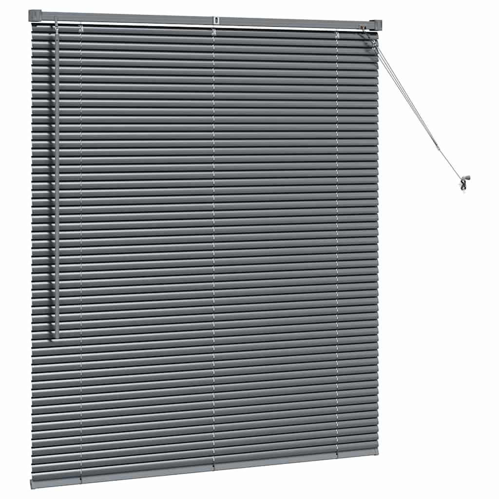 vidaXL Venetian Blinds Dark Grey 130 x 115 cm Aluminium 5