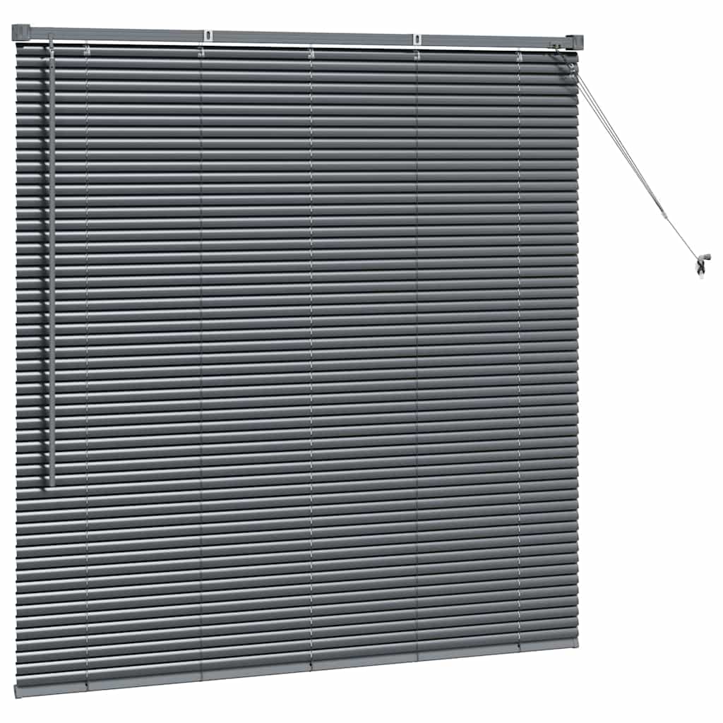 vidaXL Venetian Blinds Dark Grey 130 x 125 cm Aluminium 5