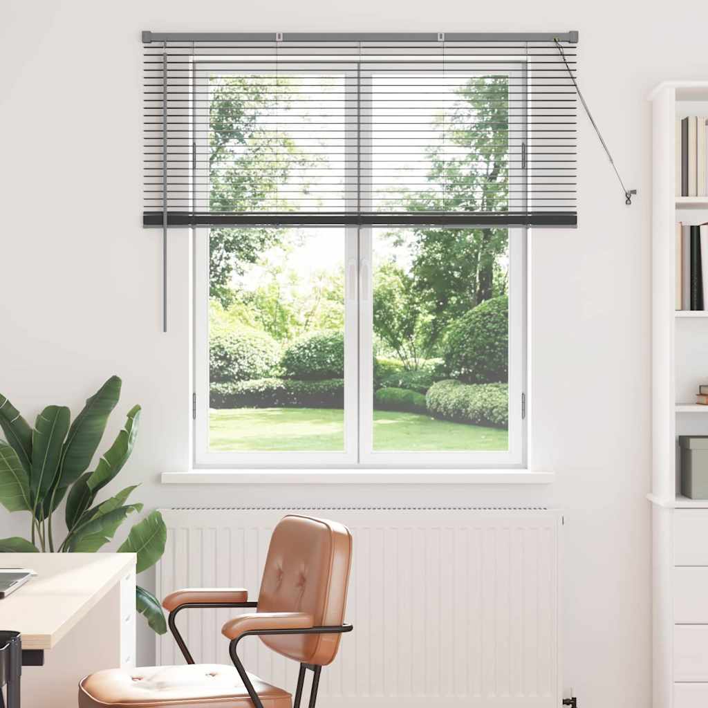 vidaXL Venetian Blinds Dark Grey 130 x 135 cm Aluminium 1