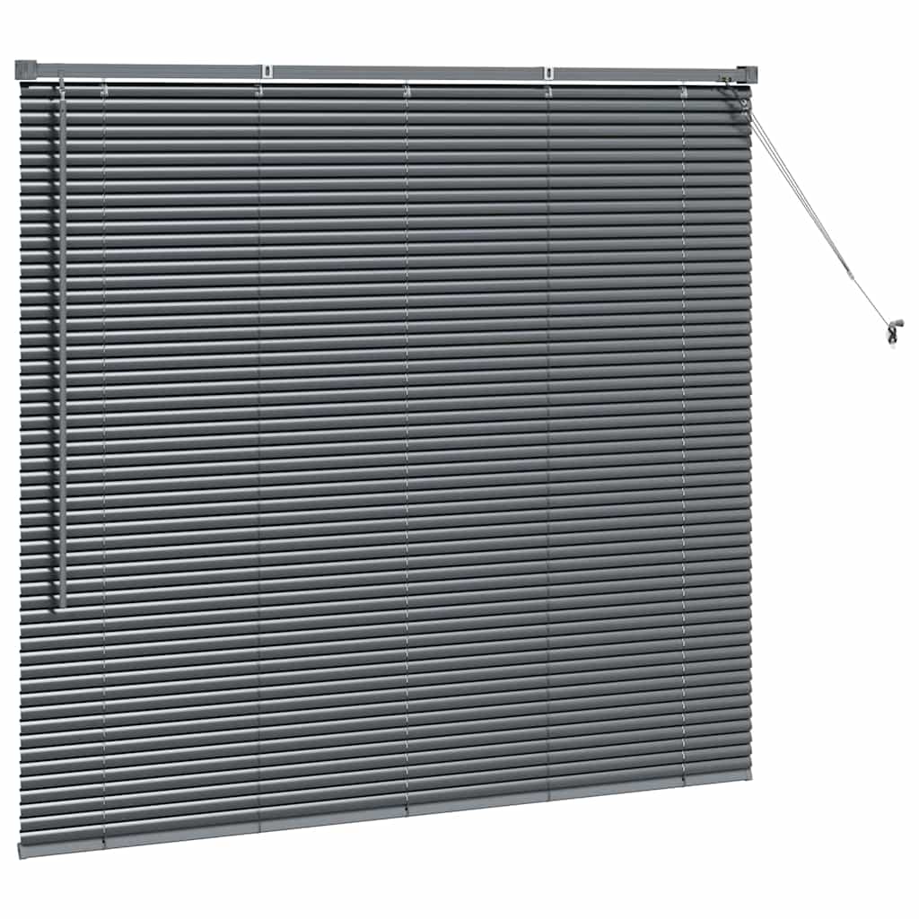 vidaXL Venetian Blinds Dark Grey 130 x 145 cm Aluminium 5