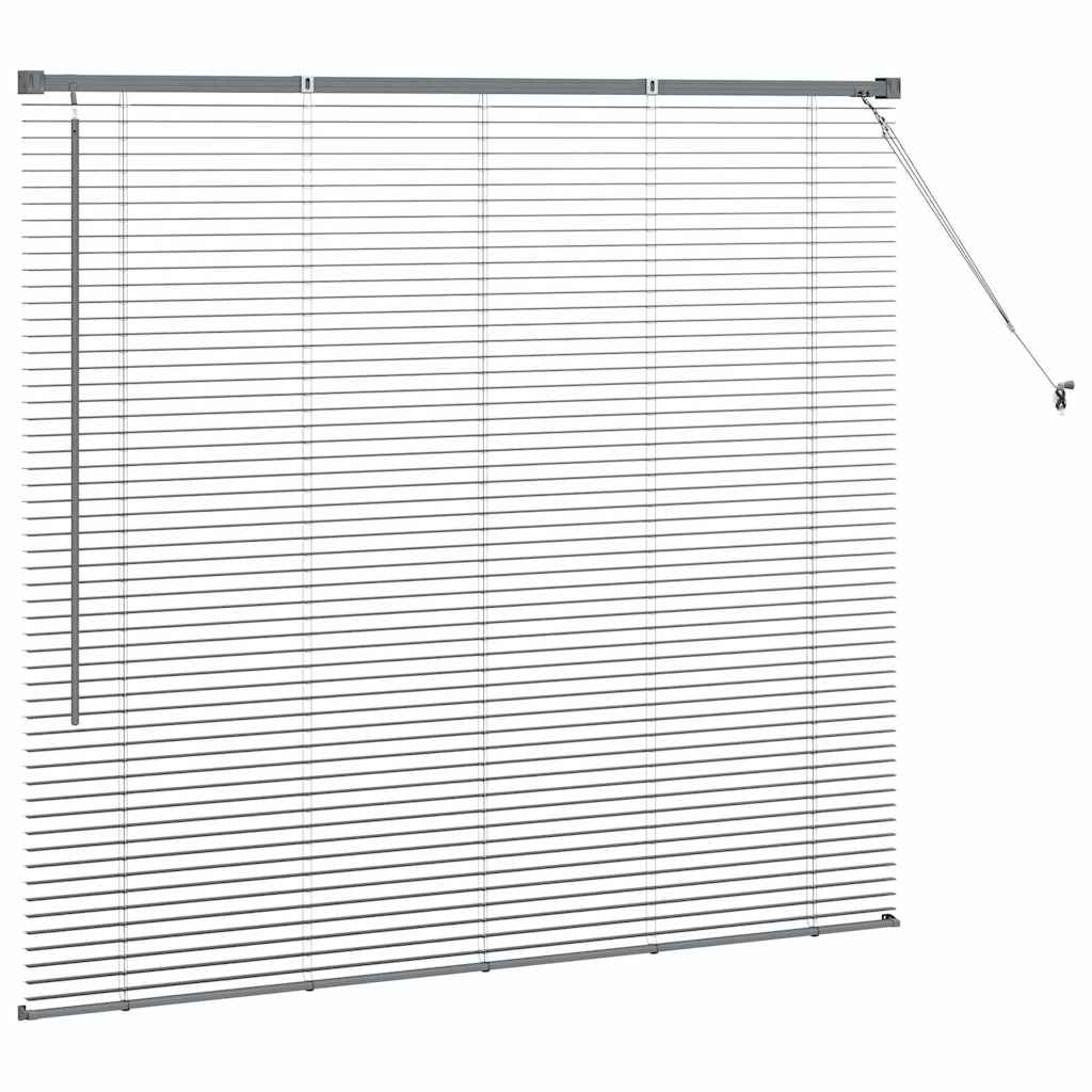 vidaXL Venetian Blinds Dark Grey 130 x 145 cm Aluminium 6