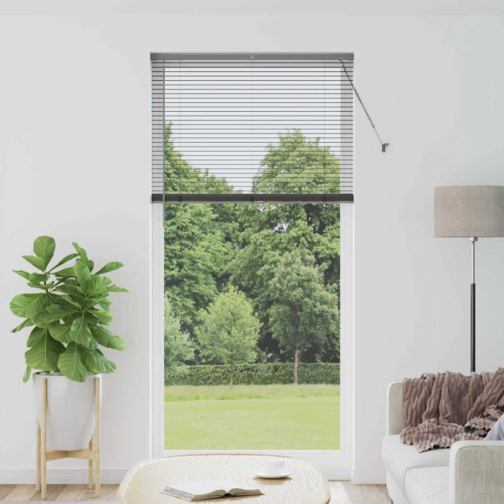 vidaXL Venetian Blinds Dark Grey 220 x 100 cm Aluminium 1