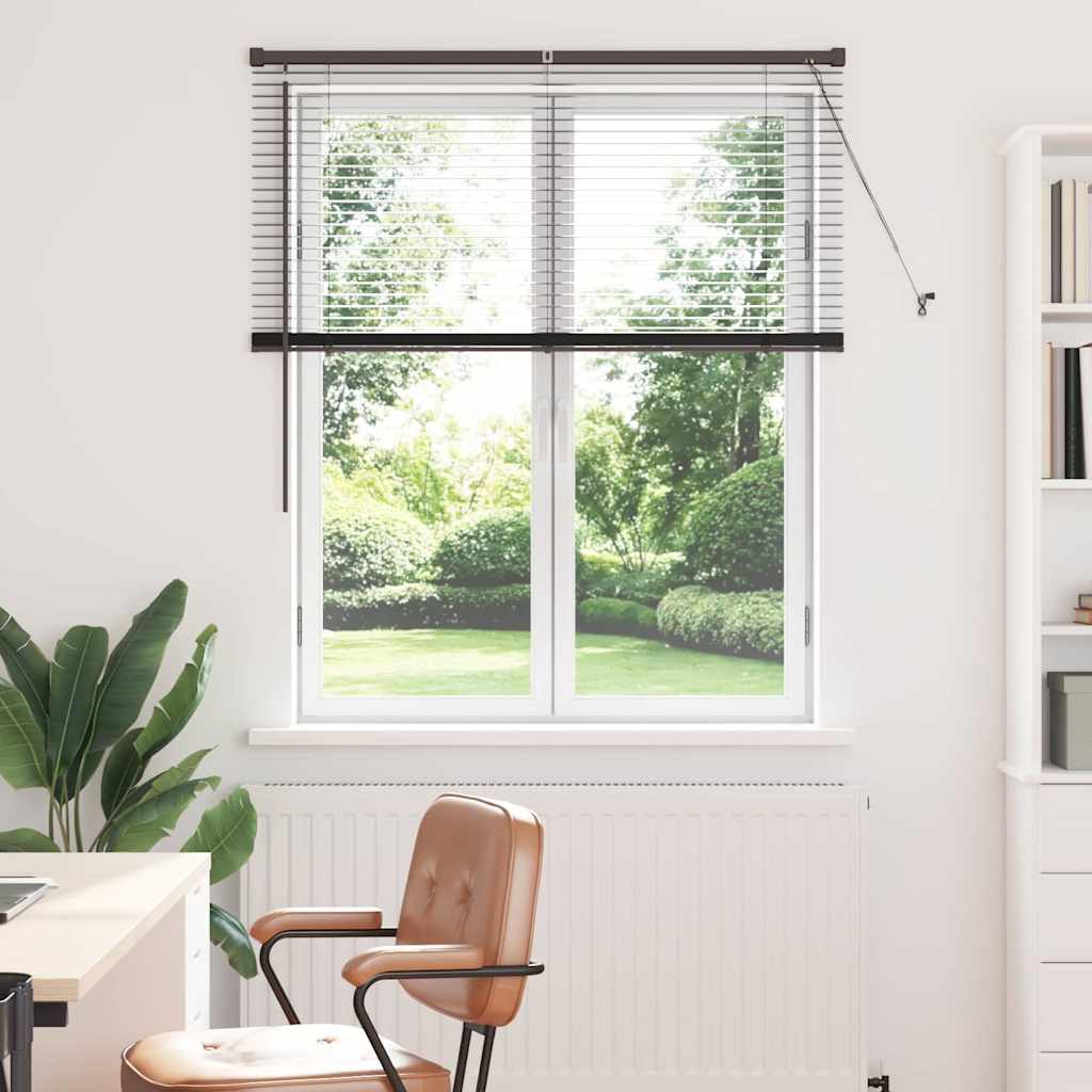 vidaXL Venetian Blinds Black 130 x 115 cm Aluminium 1