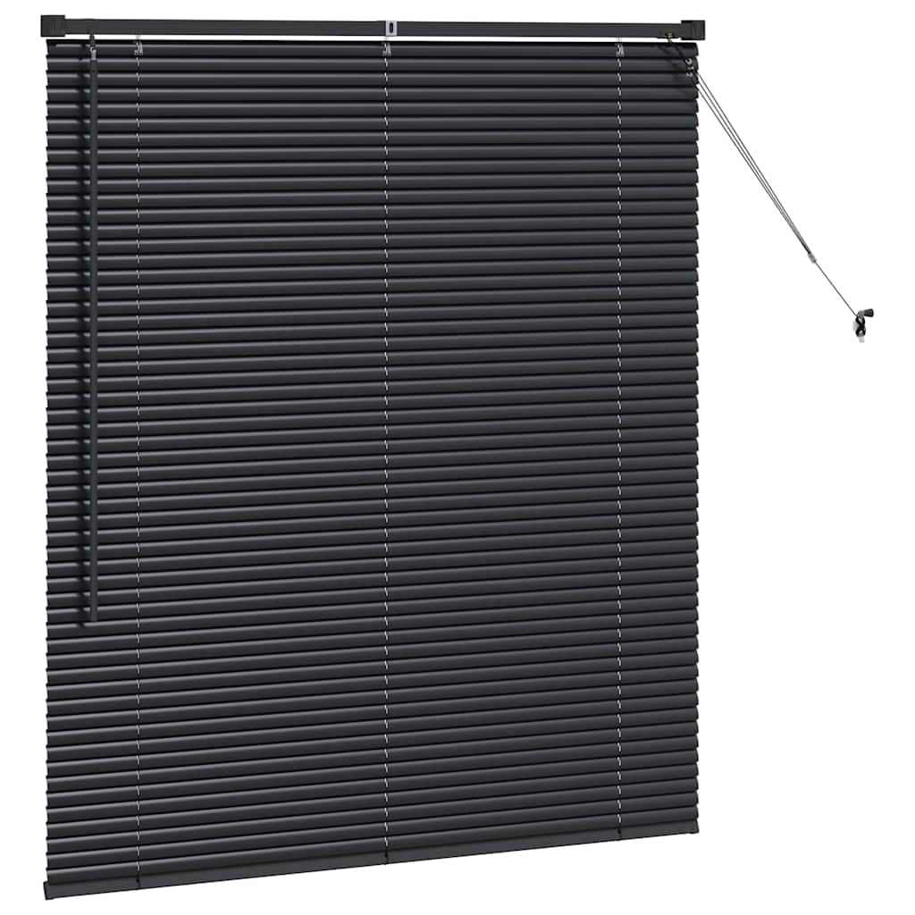 vidaXL Venetian Blinds Black 130 x 115 cm Aluminium 5