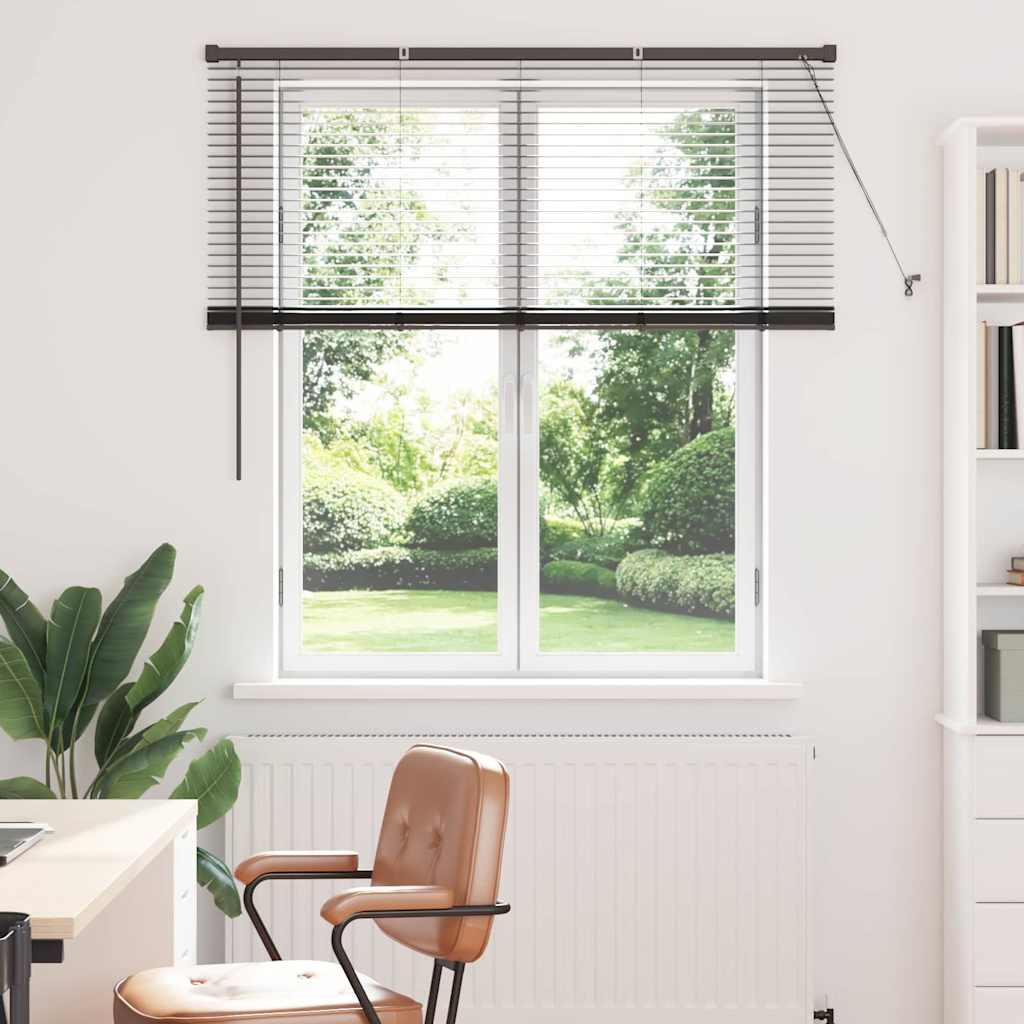 vidaXL Venetian Blinds Black 130 x 135 cm Aluminium 1