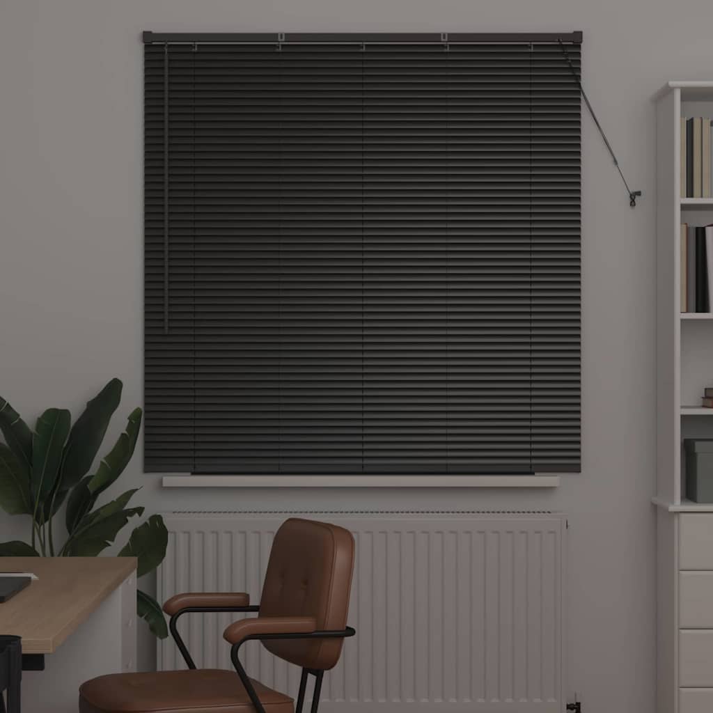 vidaXL Venetian Blinds Black 130 x 135 cm Aluminium 3