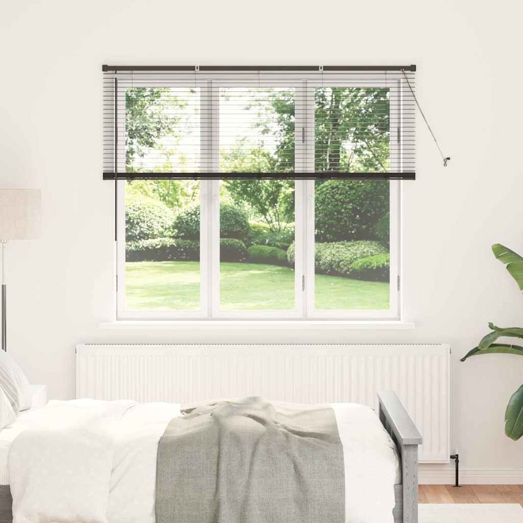 vidaXL Venetian Blinds Black 130 x 155 cm Aluminium 1