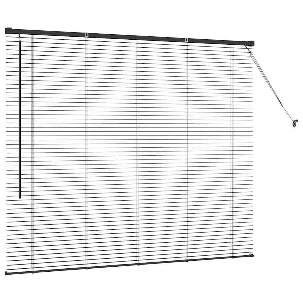 vidaXL Venetian Blinds Black 130 x 155 cm Aluminium 6