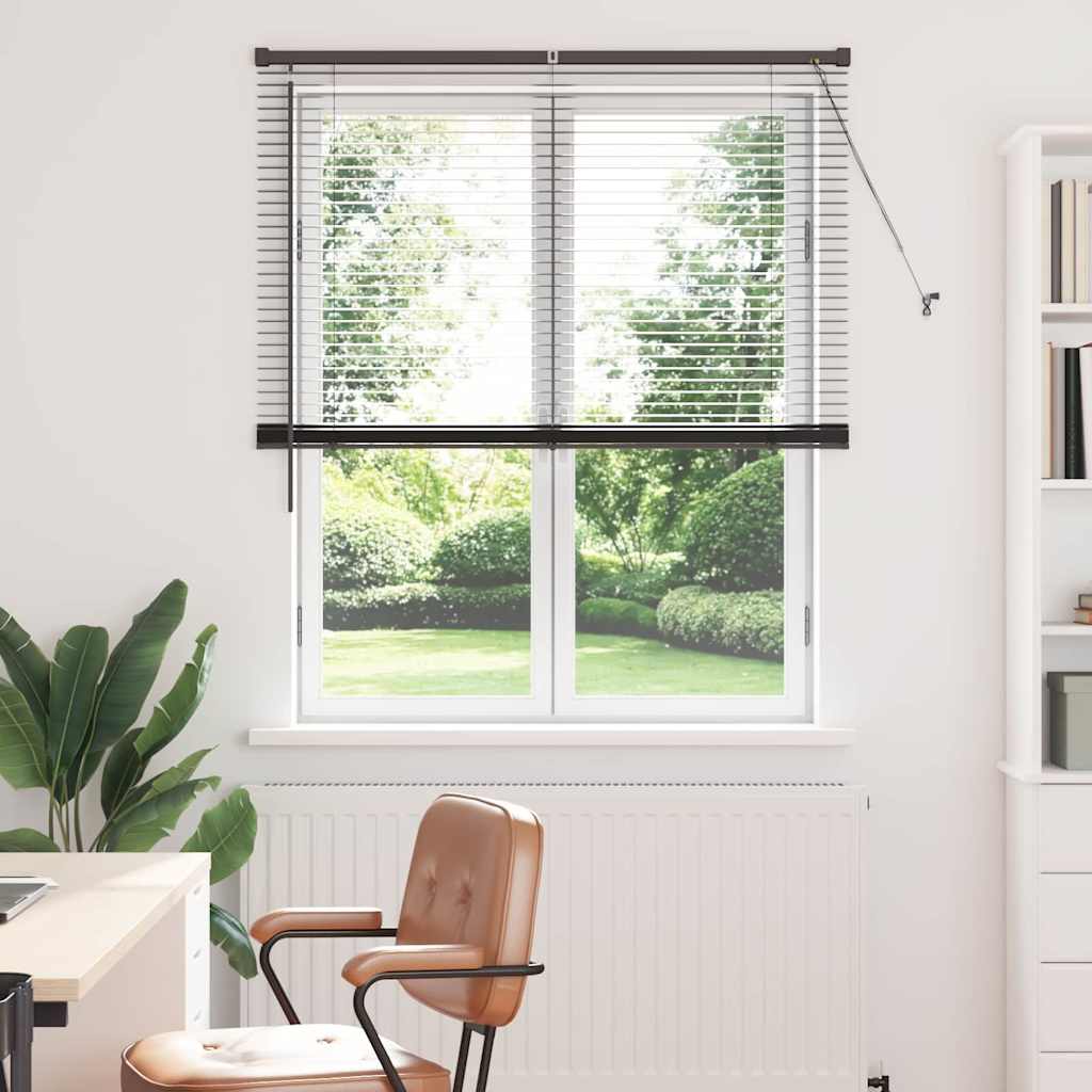 vidaXL Venetian Blinds Black 175 x 110 cm Aluminium 1