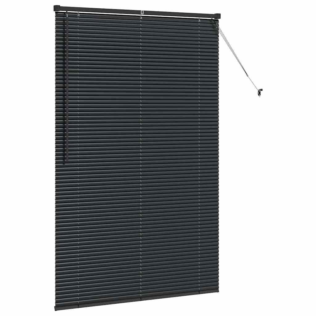 vidaXL Venetian Blinds Black 175 x 110 cm Aluminium 5