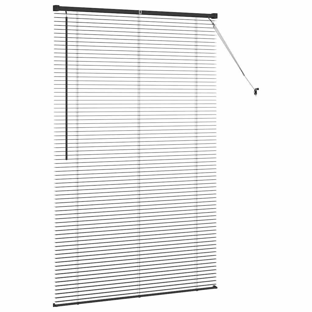 vidaXL Venetian Blinds Black 175 x 115 cm Aluminium 6