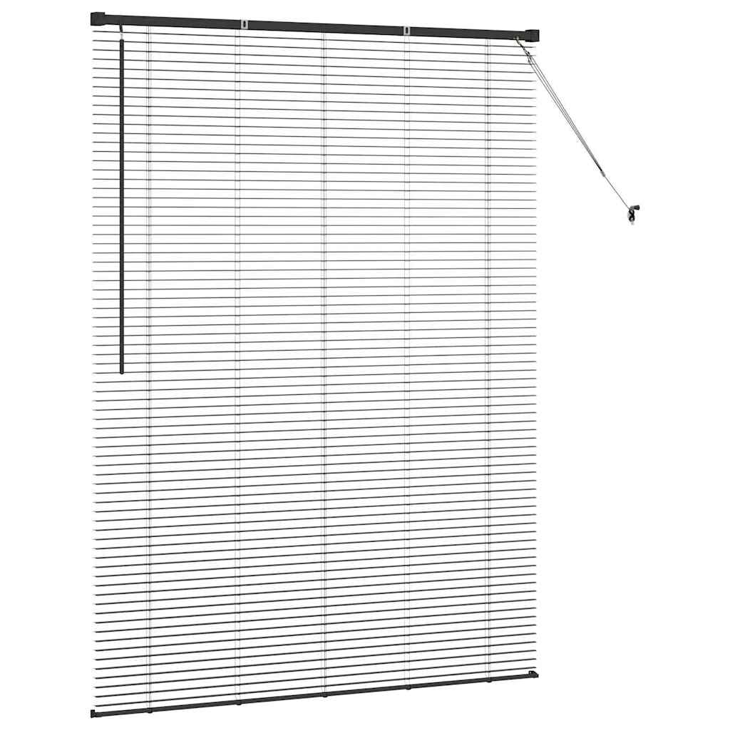vidaXL Venetian Blinds Black 175 x 125 cm Aluminium 6