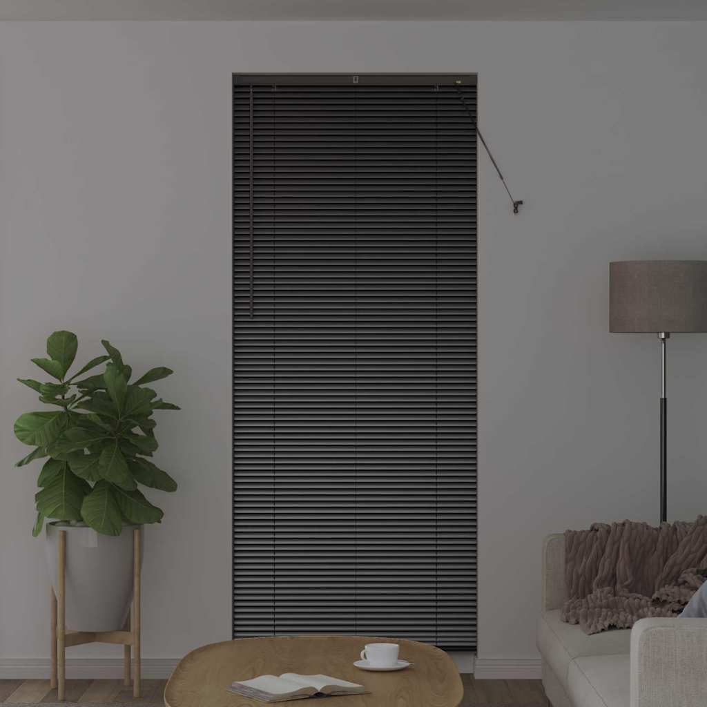 vidaXL Venetian Blinds Black 220 x 95 cm Aluminium 3