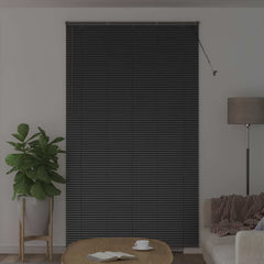 vidaXL Venetian Blinds Black 220 x 125 cm Aluminium 3