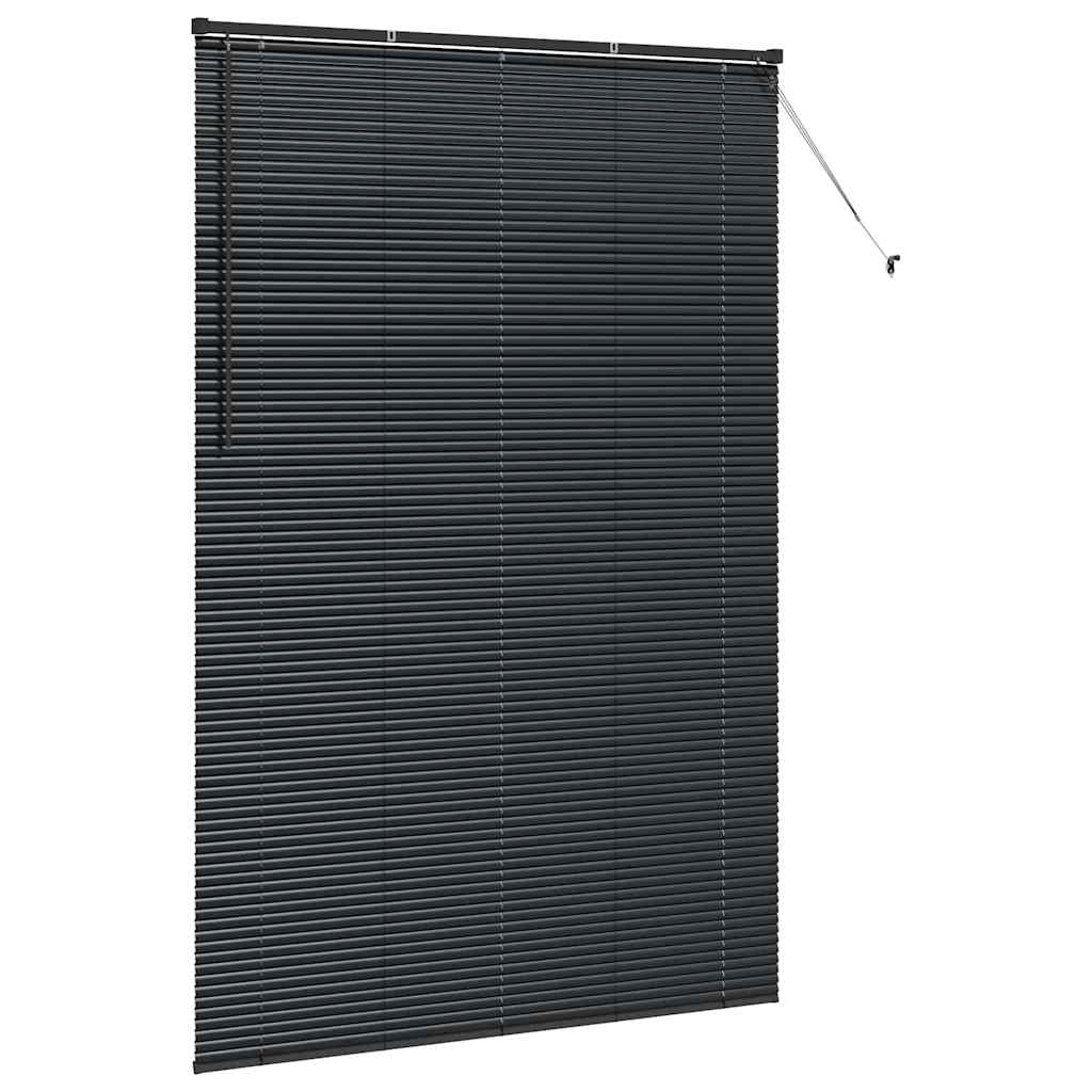 vidaXL Venetian Blinds Black 220 x 145 cm Aluminium 5