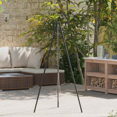 vidaXL Campfire Tripod Black 92 x 92 x 151.5 cm Steel 1