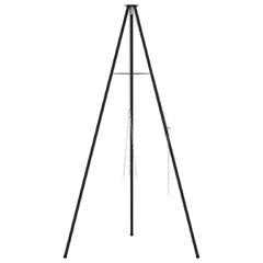 vidaXL Campfire Tripod Black 92 x 92 x 151.5 cm Steel 4