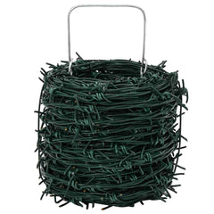 vidaXL Barbed Wire Green 500 m PVC-coated Steel 2