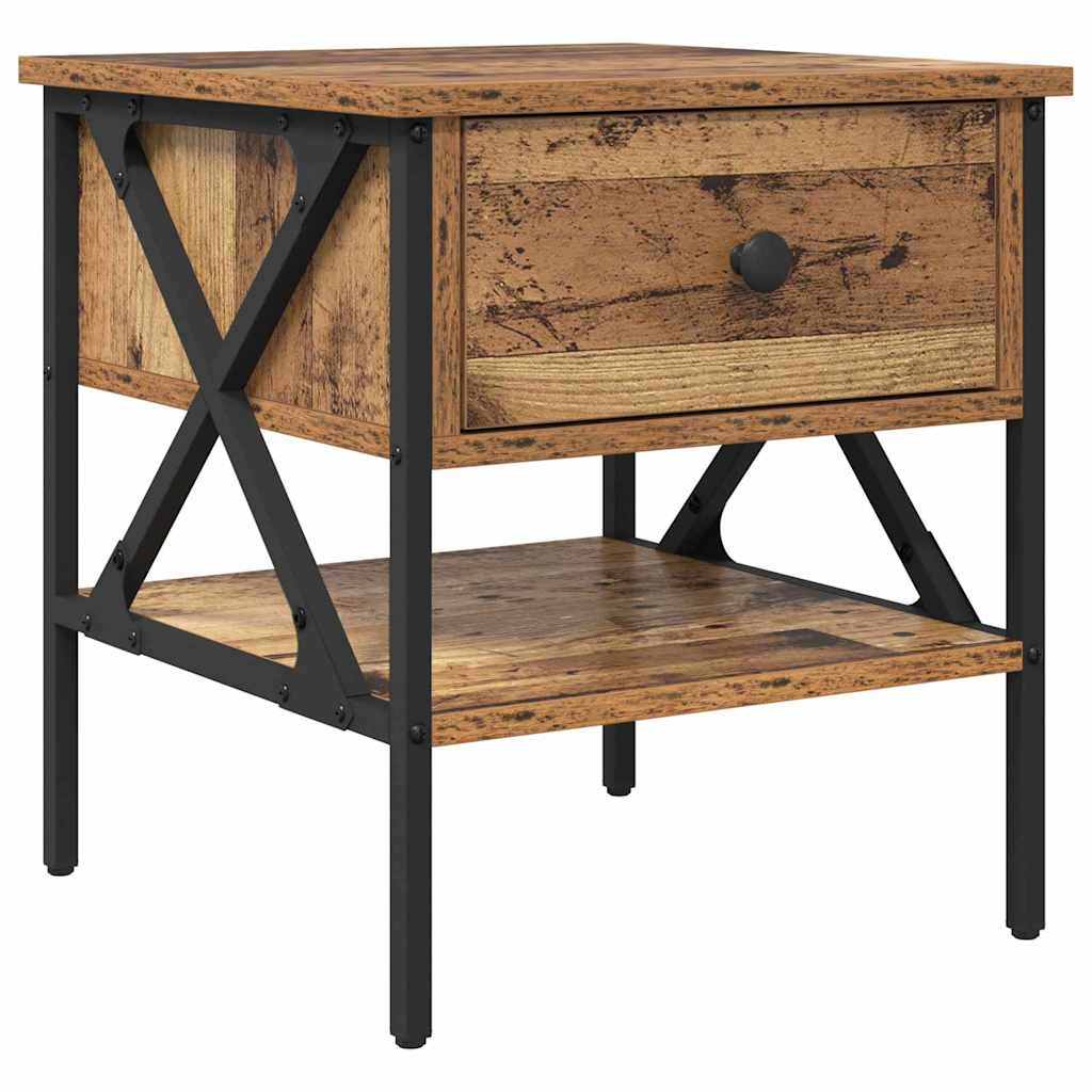vidaXL Bedside Cabinet 2 pcs Old wood 40 x 42 x 45 cm 5