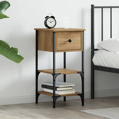 vidaXL Bedside Cabinet Brown 33.5 x 36 x 70 cm Engineered Wood 1