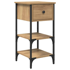 vidaXL Bedside Cabinet Brown 33.5 x 36 x 70 cm Engineered Wood 2