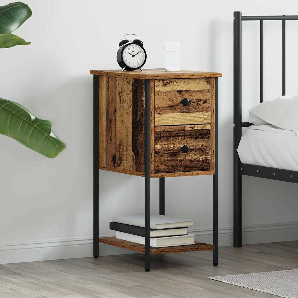 vidaXL Bedside Cabinet Old wood 32 x 42 x 70 cm Engineered wood 1